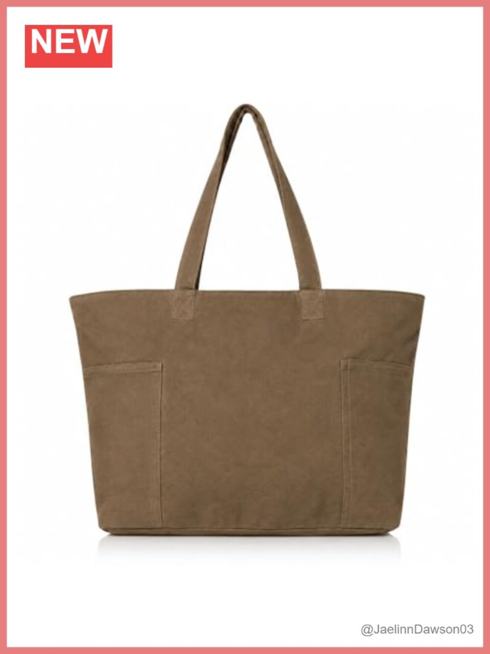 Large Canvas Tote Bag for Women with Compartments Zip Top